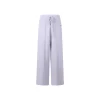 Three Quarters Oversized Straight-Leg Knit Pants Purple