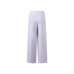 Three Quarters Oversized Straight-Leg Knit Pants Purple