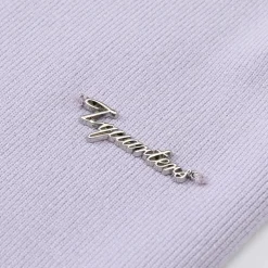 Three Quarters Oversized Straight-Leg Knit Pants Purple
