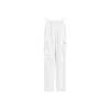 Three Quarters Pockets Cargo Pants White