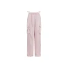 Three Quarters Pockets Cargo Pants Pink