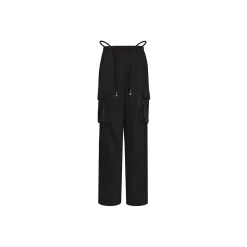 Three Quarters Pockets Cargo Pants Black