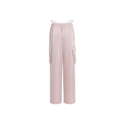 Three Quarters Pockets Cargo Pants Pink