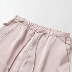 Three Quarters Pockets Cargo Pants Pink
