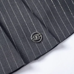 Three Quarters Silver Thread Contrast Skirt Shorts Grey