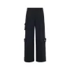 Three Quarters Stretch Pocket Fleece-Lined Cargo Pants Black
