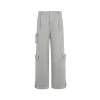 Three Quarters Stretch Pocket Fleece-Lined Cargo Pants Gray