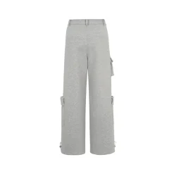 Three Quarters Stretch Pocket Fleece-Lined Cargo Pants Gray