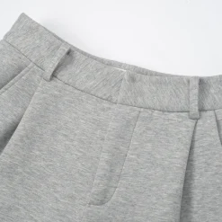 Three Quarters Stretch Pocket Fleece-Lined Cargo Pants Gray