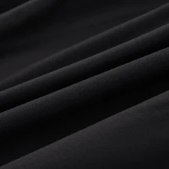 Three Quarters Wrinkled Wide-Leg Suit Pants Black