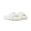 Trapar Waves Basic Casual Furry Slipper White