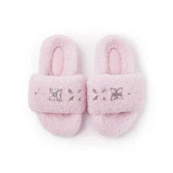 Trapar Waves Basic Casual Furry Slipper Pink