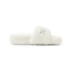 Trapar Waves Basic Casual Furry Slipper White