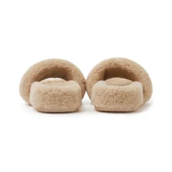 Trapar Waves Basic Casual Furry Slipper Khaki