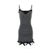 Via Pitti Bow Lace Slip Vest Dress