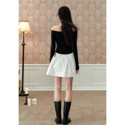 Via Pitti Bow-Knot Pearl Printed Off Dress
