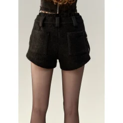 Via Pitti Cargo Pockets Double Waist Thick Shorts