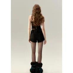 Via Pitti Cargo Pockets Double Waist Thick Shorts