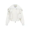 Via Pitti Cargo Pockets Rabbit Fur Jacket Cream