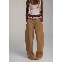 Via Pitti Casual Loose Machete Pants Khaki