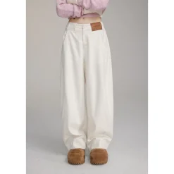 Via Pitti Casual Loose Machete Pants Off-White
