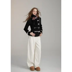 Via Pitti Casual Loose Machete Pants Off-White