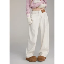Via Pitti Casual Loose Machete Pants Off-White