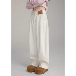 Via Pitti Casual Loose Machete Pants Off-White