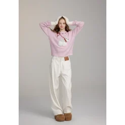 Via Pitti Casual Loose Machete Pants Off-White