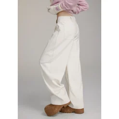 Via Pitti Casual Loose Machete Pants Off-White