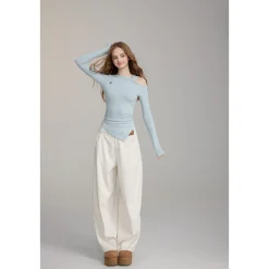 Via Pitti Casual Loose Machete Pants Off-White