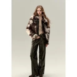 Via Pitti Cross Waist Distressed Leather Pants Black