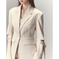 Via Pitti Destroy Cutting Waist In Blazer