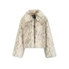 Via Pitti Eco-Fur Short Lapel Jacket Apricot