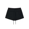 Via Pitti Elastic-Waist Drawstring Shorts Black