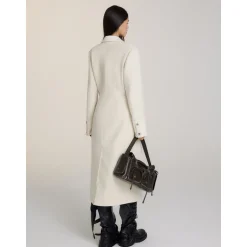 Via Pitti Heavy Patchwork Waisting Long Coat Beige