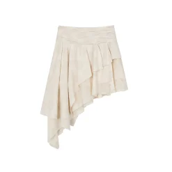 Via Pitti Heavy Rose Irregular Patchwork Skirt