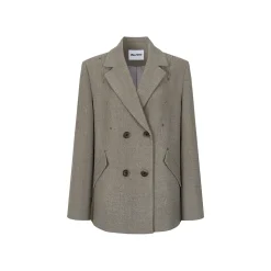 Via Pitti Heavy Rose Rivet Loose Thicken Tweed Blazer