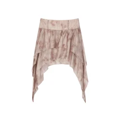 Via Pitti Irregular Render Skirt Brown