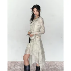 Via Pitti Irregular Render Skirt Gray