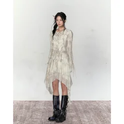 Via Pitti Irregular Render Skirt Gray
