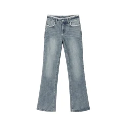 Via Pitti Lace Patchwork Flare Jeans
