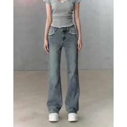 Via Pitti Lace Patchwork Flare Jeans