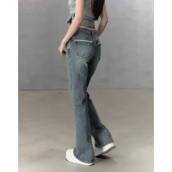 Via Pitti Lace Patchwork Flare Jeans