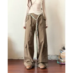 Via Pitti Vintage Big Pockets Cargo Pants Khaki