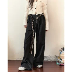 Via Pitti Vintage Big Pockets Cargo Pants Black