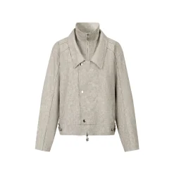 Via Pitti Vintage Rivet Locomotive Loose Jacket Gray