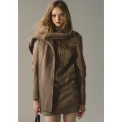 Via Pitti Waist Belt Slim Racing Jacket Khaki