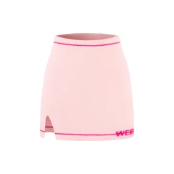 Weird Market Basic Logo Knit Skirt Pink
