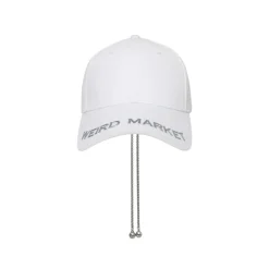 Weird Market Chains Denim Cap White